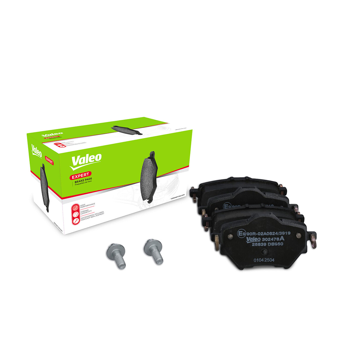 Jeu de 4 plaquettes de frein VALEO ref. 302478A